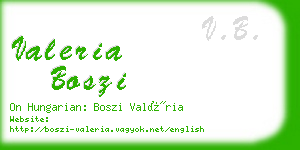 valeria boszi business card